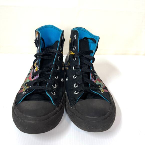 CONVERSE Chuck Taylor All Star Hi Notebook Sneaker Black Youth Sz 3 Skater Art - Picture 13 of 16